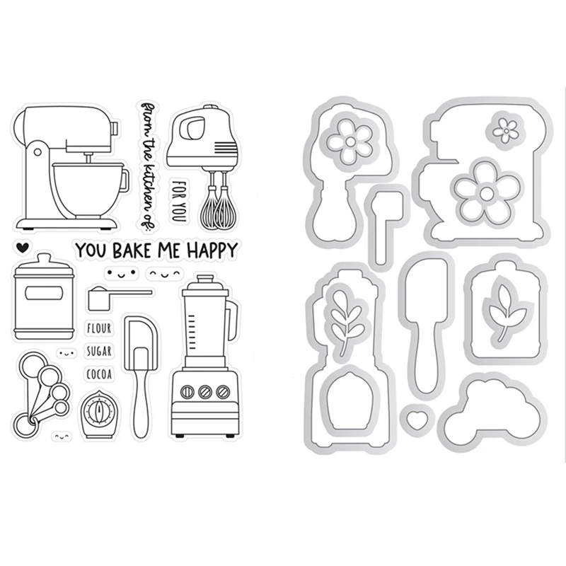 Вы испечь меня счастливой металлический Трафаретный вырубной штамп и марки DIY