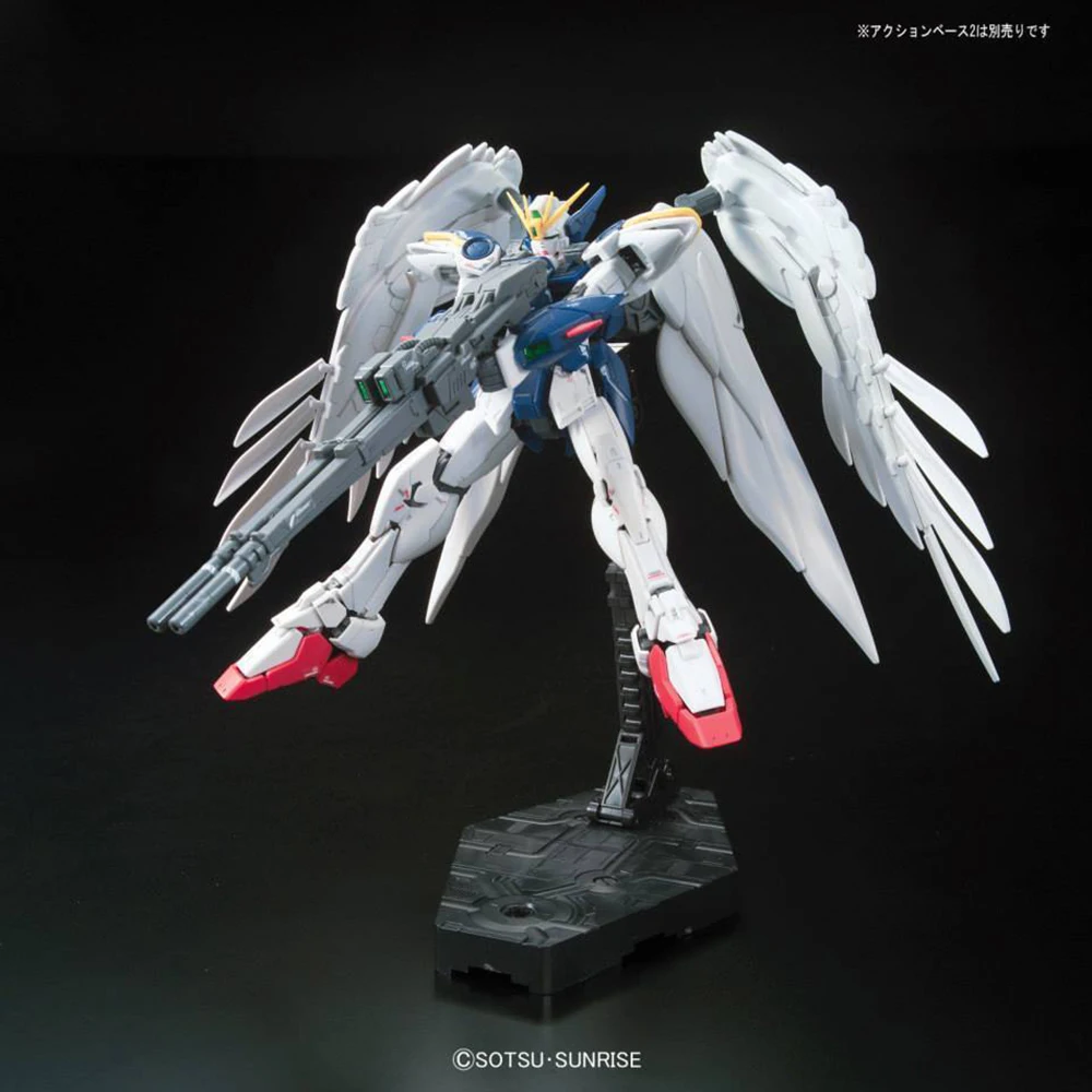 В наличии BANDAI RG 17 1/144 XXXG-00W0 WING ZERO W-Gundam Zero Custom Gundam Сборная модель экшн-фигурка