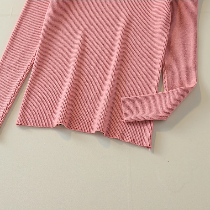 Женский трикотажный пуловер на молнии с кольцом Осень-зима женские элегантные