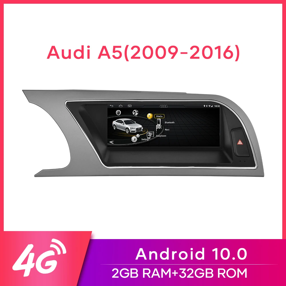 MCWAUTO For Audi A5 2009 - 2016 Android 10.0 Car Radio 8.8 inches Car Multimedia Player GPS Navigation DSP 4G IPS AutoRadio