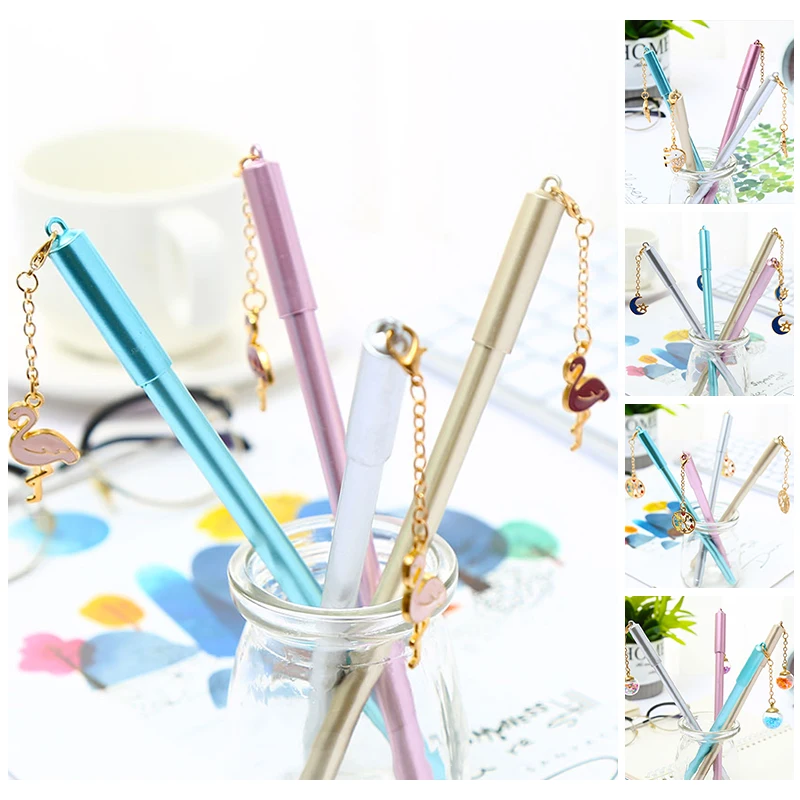 Необычные Красивые милые Фламинго лиса гель кулон в виде перьевой ручки гитара