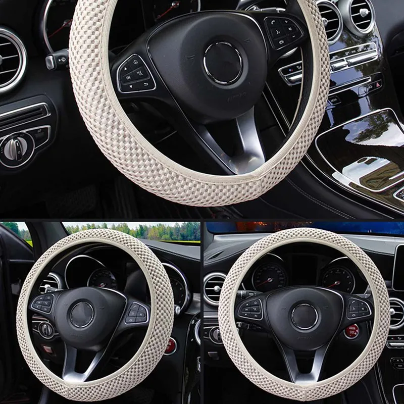 

Universal Car Steering Wheel Cover Summer Cool Elastic Wear-resistant Anti-Slip Car Steering Wheel Cover Car-styling Accessories