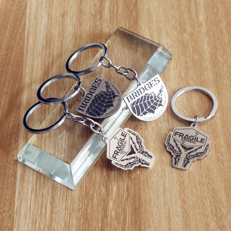 

Game Surrounding Death Stranding Keychain Stainless Steel Fashion High Quality Bag Car Key Ring Exquisite Gift Accessories