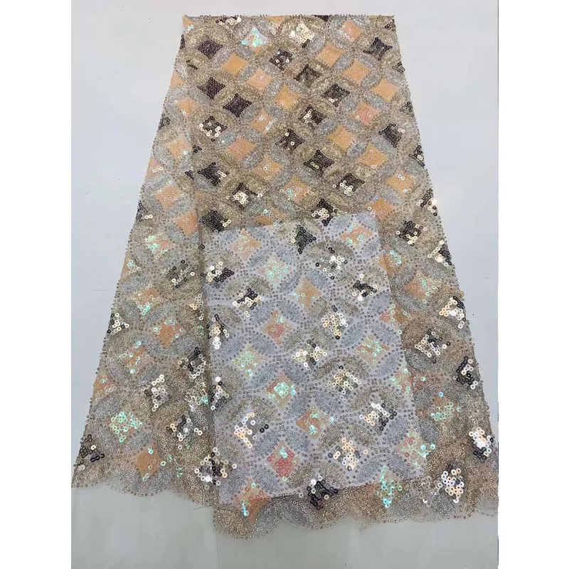 5 ярдов Новое поступление 2020 кружевная фатиновая ткань Африканский модный стиль