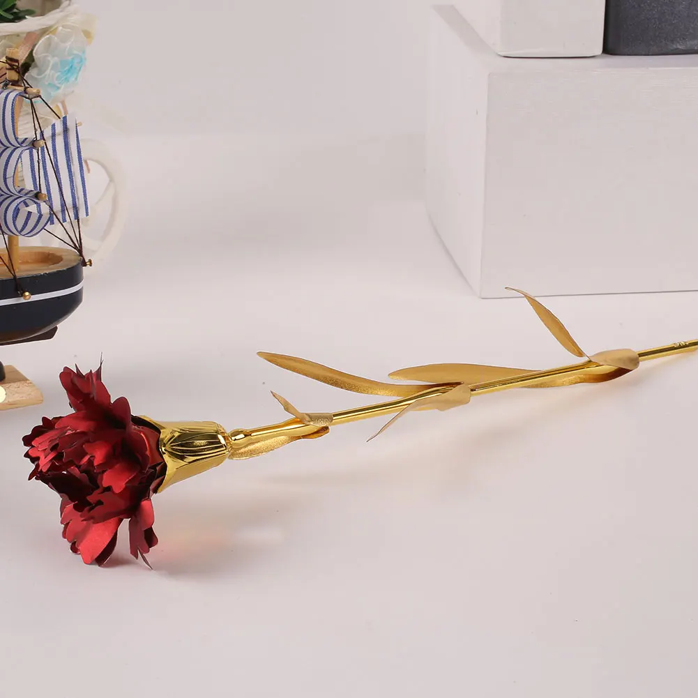 24K покрытые фольгой розовое золото подарки гвоздики Декор | Дом и сад