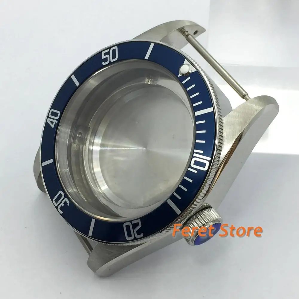 41mm Corgeut blue bezel  sapphire glass date fit 8215 2836 automatic movement Watch stainless steel  Case