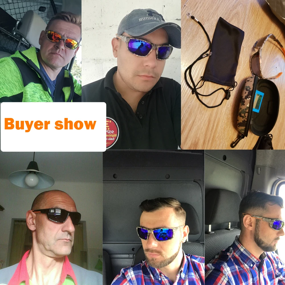 NEWBOLER, камуфляжные солнцезащитные очки, поляризационные, мужские очки для рыбалки, вождения, велоспорта, спортивные очки, oculos de sol, оборудование для рыбалки, очки