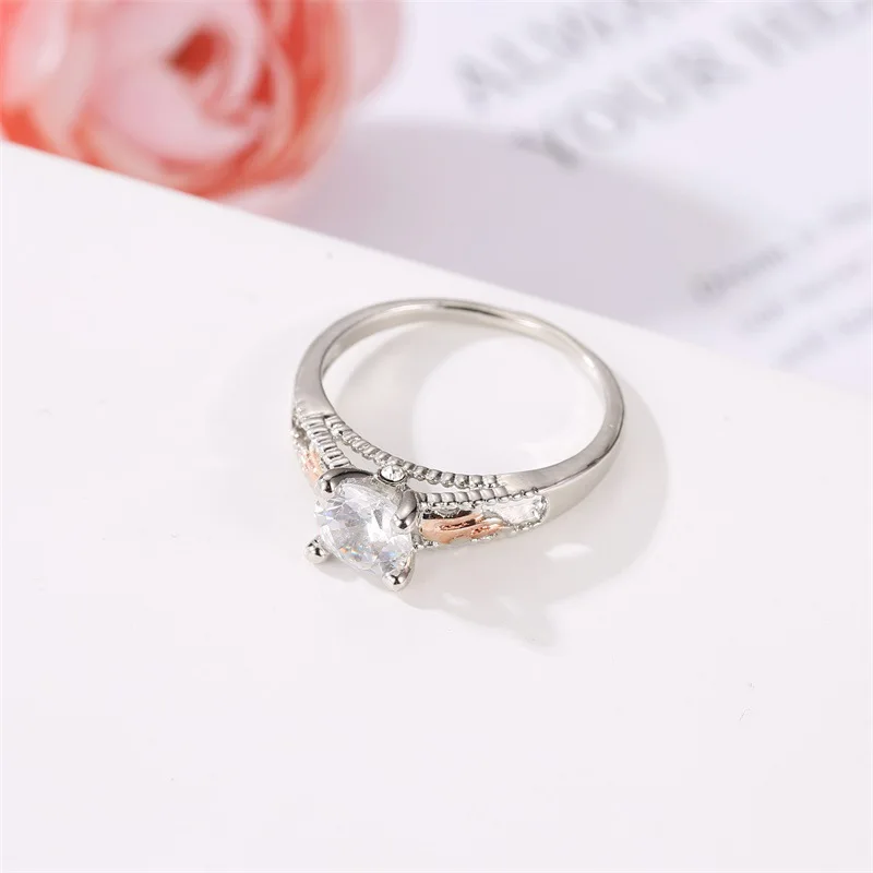 Модный кубический цирконий кольца свадебные украшения Женское Обручальное