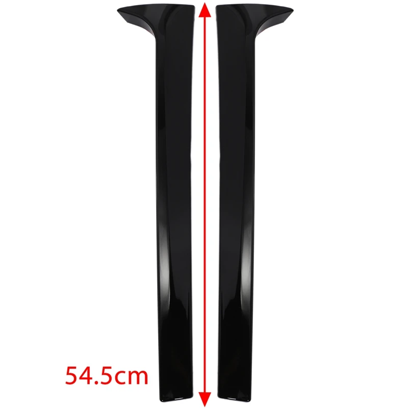 Глянцевый черный Автомобильный задний боковой спойлер отделка крыльев для