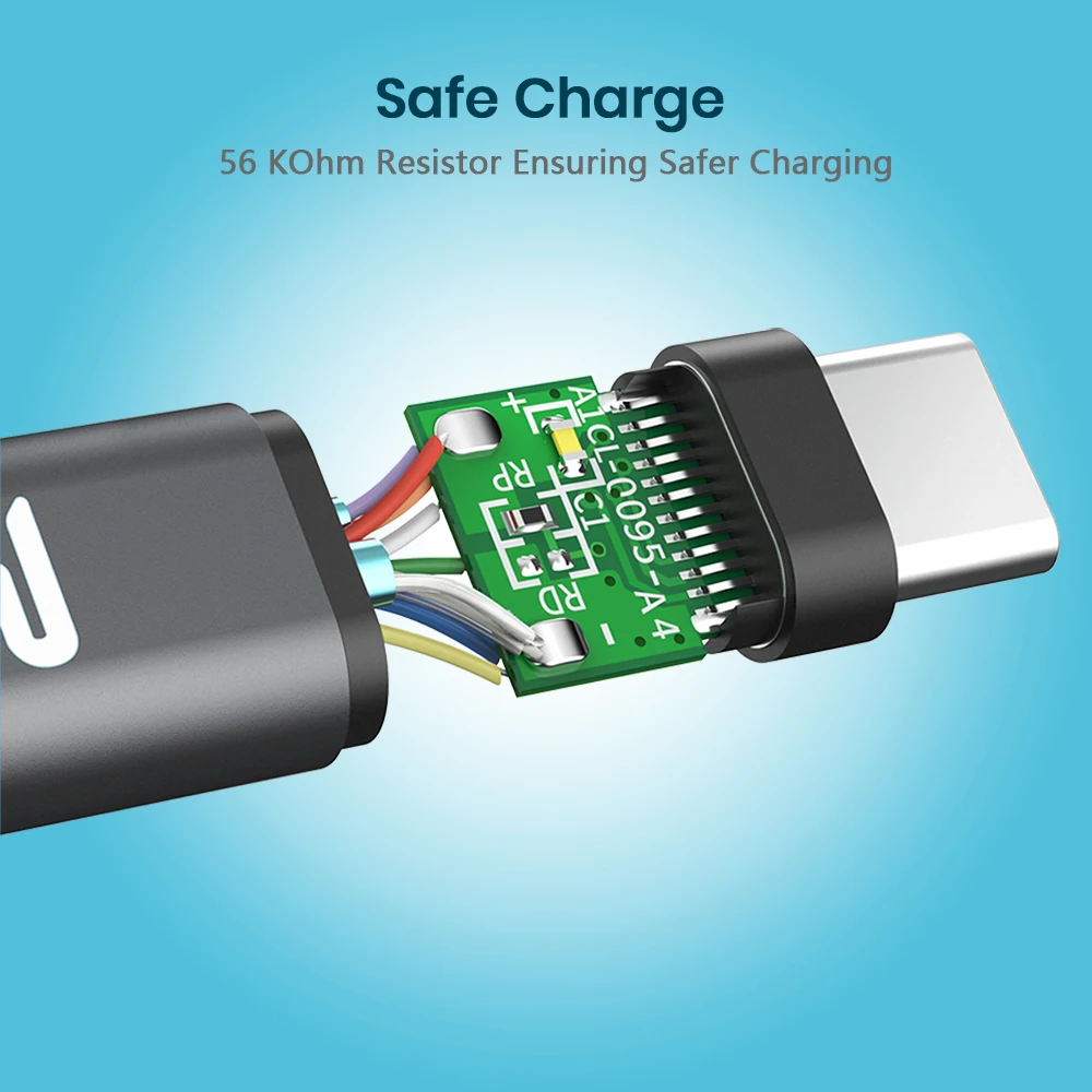 RAMPOW usb type C кабель для samsung Galaxy S9/S8 QC3.0 Быстрая зарядка USB 5 Гбит/с быстрая