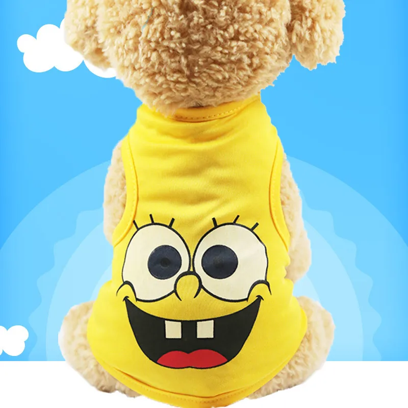 9 Pet Dog Clothes Cute Cartoon Casual Vests Small Clothing For Small Dogs - Цвет: 9