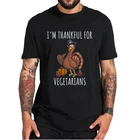 Я благодарен за футболку вегетарианцев, необычная футболка с куриным юмором, мягкие удобные повседневные топы из 100% хлопка