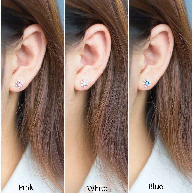 Женские серьги гвоздики из серебра 100% пробы с фианитом|earrings gift|fashion stud earringsstud earrings