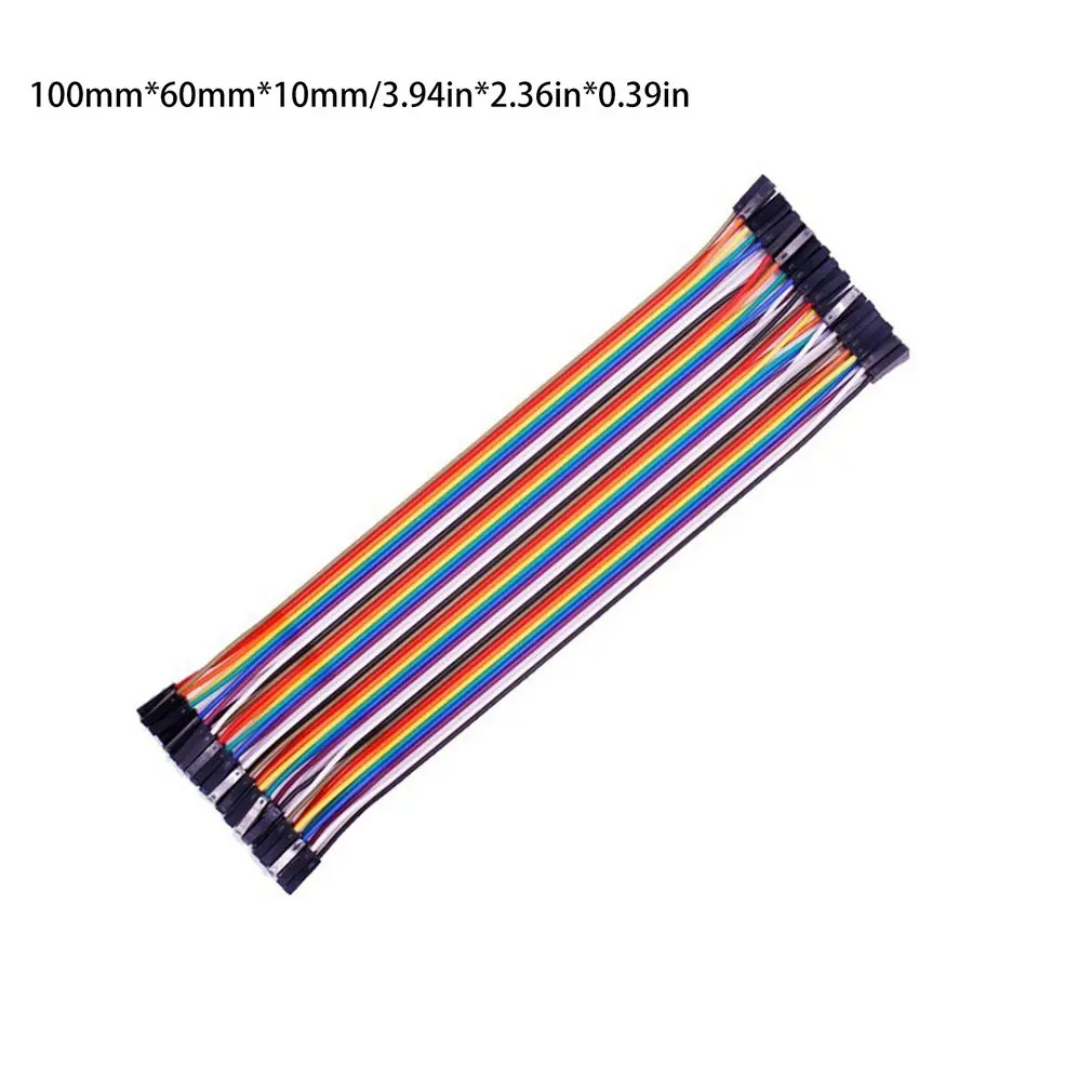 Сверхдлинный 40 шт./компл. ЦВЕТНОЙ кабель DuPont line 2 54 мм 1p штырьковый разъем папа