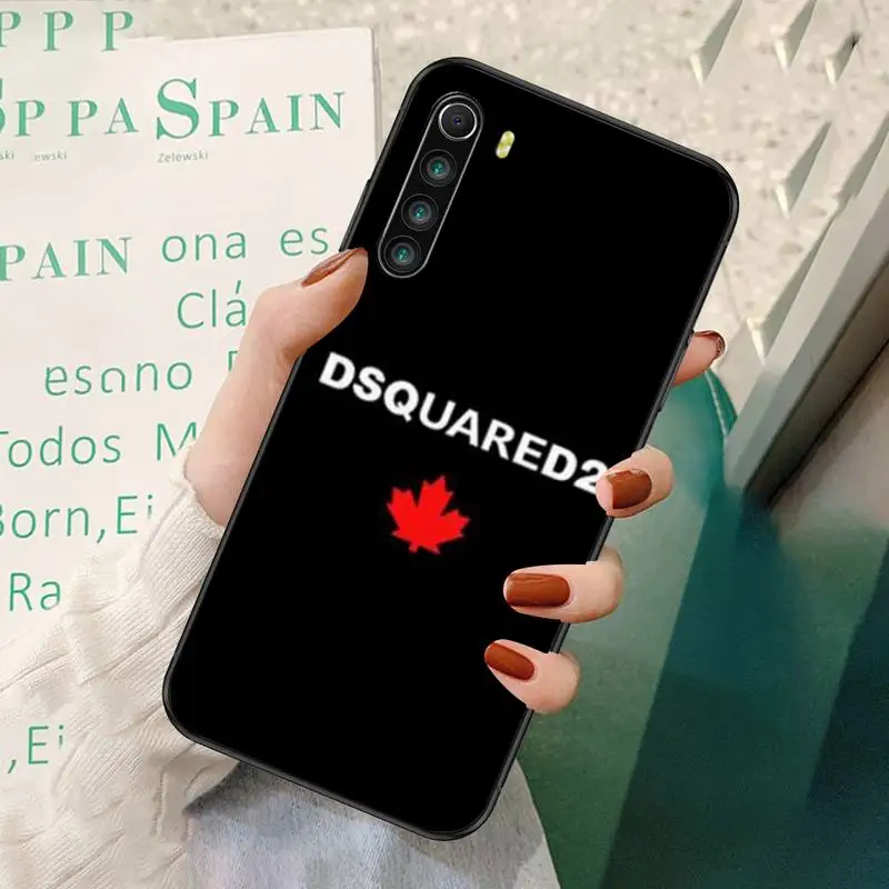

Maple Leaf DSQUARED2 DSQ2 ICON Black Soft Phone Cases For Redmi 7 8 9 A K20 30 Pro Note 8 9 Pro 9s