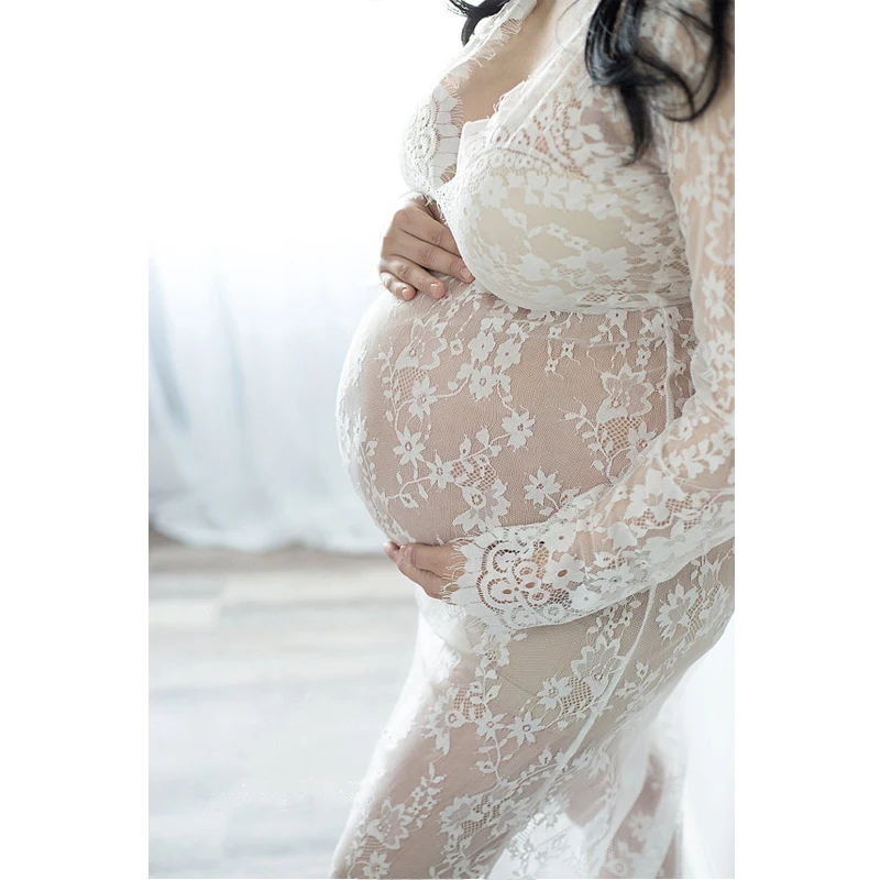 

Платья для беременных для будущих мам с V-образным вырезом кружевное платье для беременных женщин 2021 Одежда для беременных для фотосессии с...
