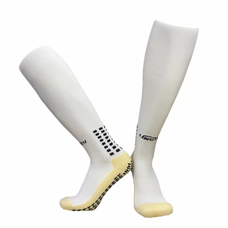 Новые противоскользящие футбольные носки мужские бейсбольные длинные защищать