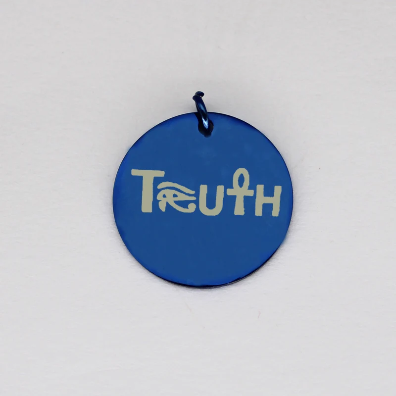 Очаровательыне нержавеющие истина Кулон Шарм лазерный гравированный логотип