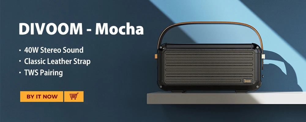 Divoom Voombox Pro Портативный Bluetooth Беспроводной динамик 40 Вт супер бас с 10000 мА/ч, для 18 часов проигрывания IPX5 водостойкий