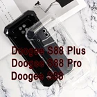 Задняя крышка DoogeeS88 Для Doogee S88 Plus Pro, защитный чехол для телефона, черный прозрачный роскошный мягкий чехол из ТПУ Для Doogee S88, чехол