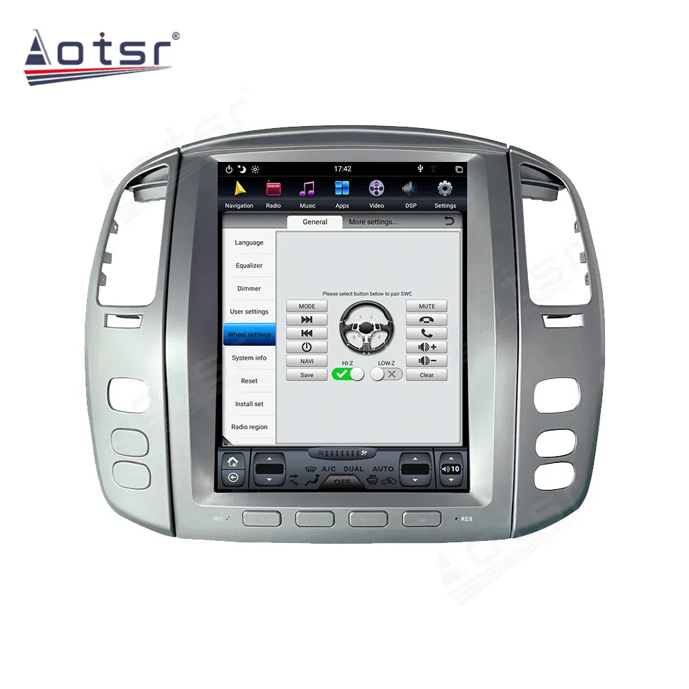 

4+128G Tesla Screen Multimedia Stereo Android Player For Toyota Lander Cruiser LC100 1998 1999 2000 2001 2002 GPS Navi Head Unit