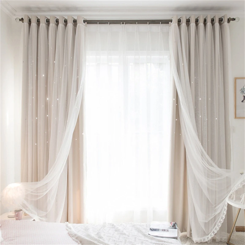 

Светонепроницаемые двусторонние шторы для спальни готовые оконные шторы с белым тюлем