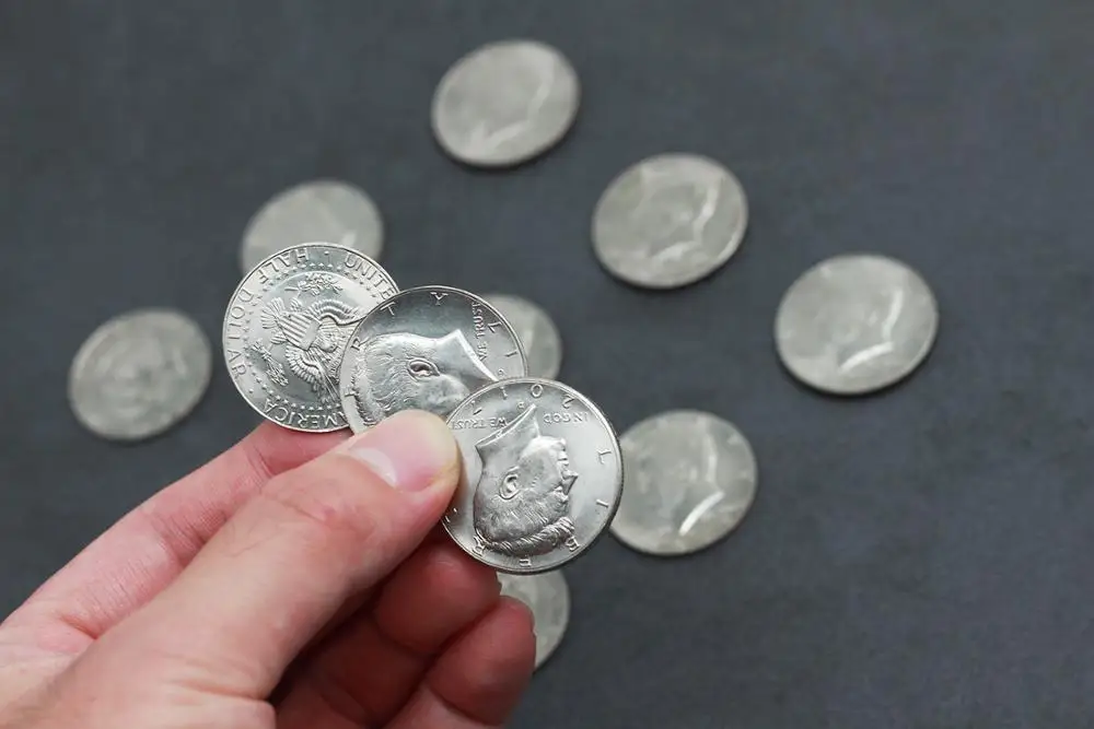 Монета бомбардировщик магия (половина доллара монета версия)