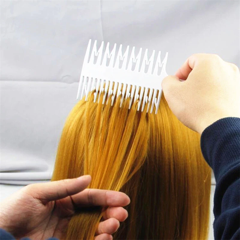 

Professional Plastic One-way Weave Highlighting Foiling Hair Comb Salon Tool Hair Dye Comb Sectioning Highlight Comb Edge Brush