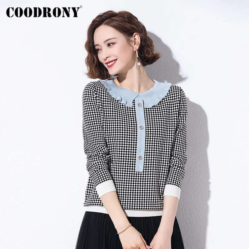 

COODRONY Brand 2020 Autumn Winter Casual Merino Wool Women's Clothing Elegant Style Knitwear Pullover Slim Sweaters Female W1083