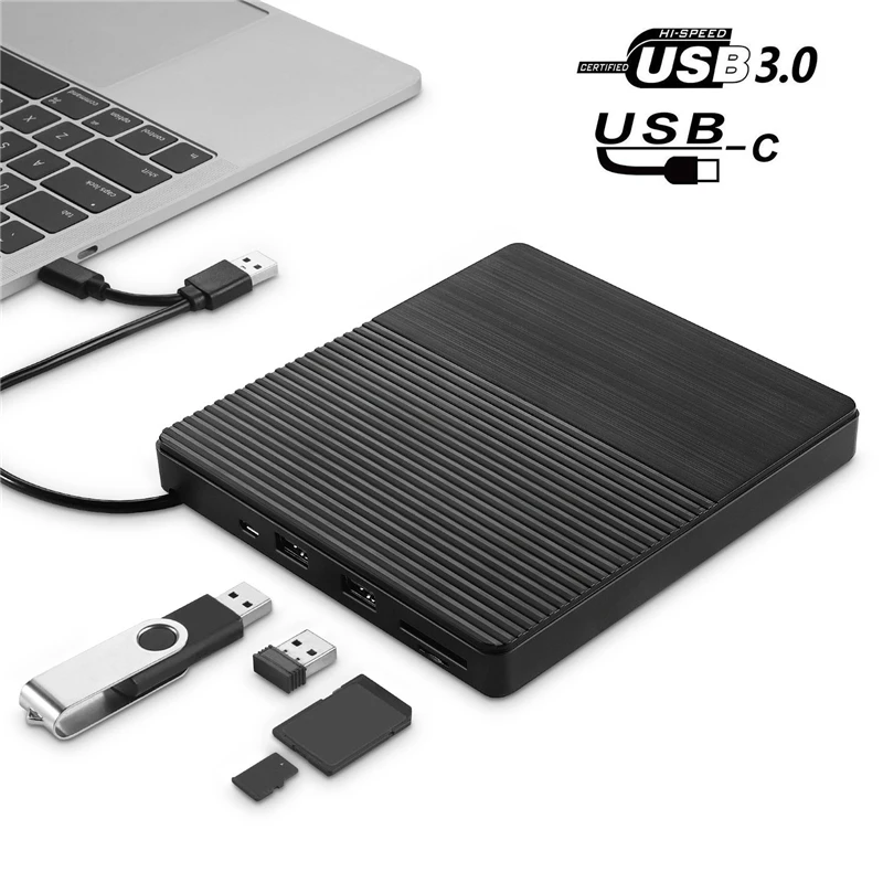 Ультратонкий Внешний Оптический привод USB 3 0 устройство для чтения DVD/CD дисков