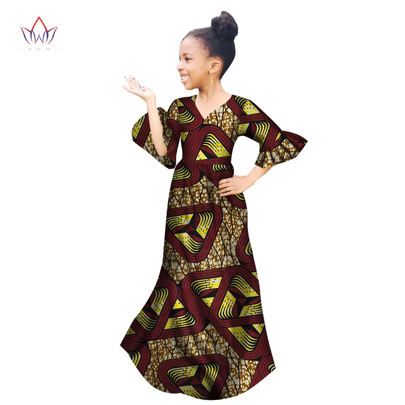 2020 африканская Женская одежда детские традиционные хлопковые платья Дашики с