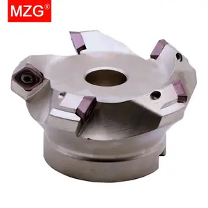 MZG KM12R50-22-4T, четыре твердосплавных вставки SEKT1204, зажимные концевые фрезы из сплава с быстрой подачей, обработка, торцевая фреза для плит