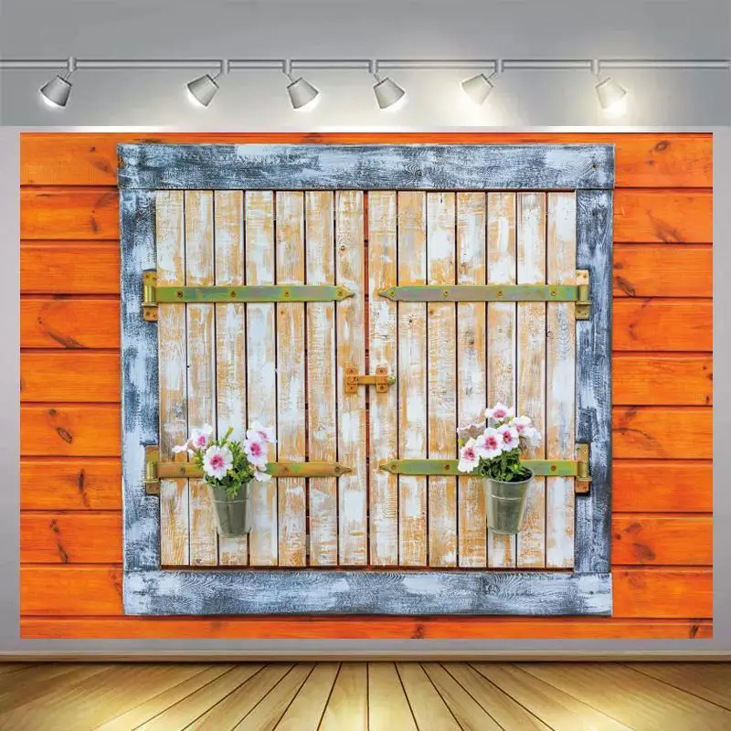 

Винтажный фон для фотосъемки с изображением деревянной двери и кирпичной двери