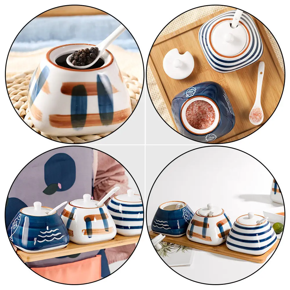 

1 Set Kitchen Seasoning Box Seasoning Jar Kitchen Supply (Assorted Color)