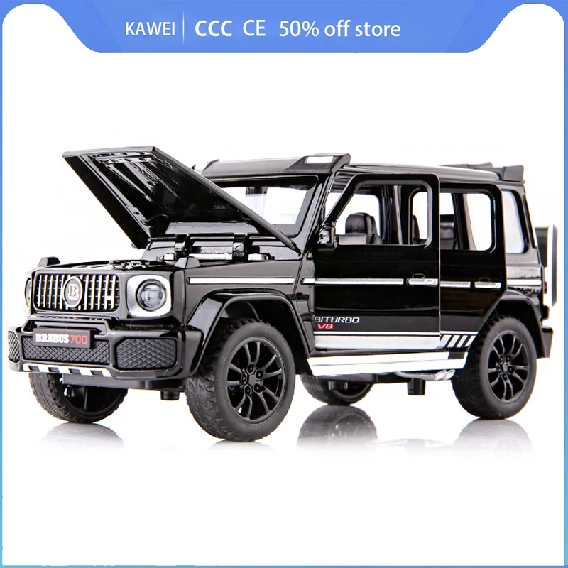 

1/32 Diecast SUV Car Model G700 Modified Vehicle With Pull Back Music Off-Road Vehicle 6 Door Open Children's Toy Collection
