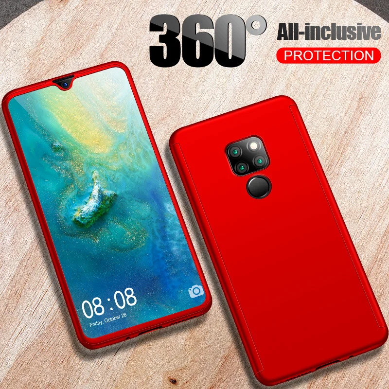 360 Full Cover Glass Case For Huawei P30 P20 Mate20 Lite P Smart Y7 Y6 PRO Y9 2019 Nova 3 3i 3E P10 P9 Protective Cover