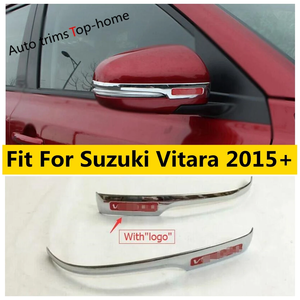 

Chrome Accessories For Suzuki Vitara 2015 - 2022 ABS Rearview Mirror Rubbing Strip Decoration Protective Cover Trim Exterior Kit