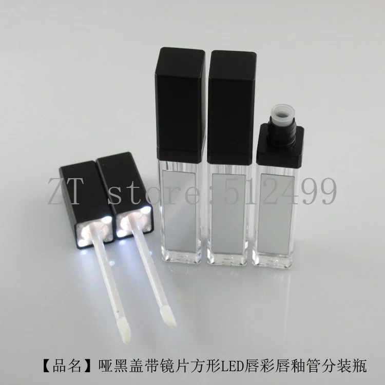 7 5 мл 10 100 шт. черная квадратная пустая туба для блеска губ акриловая