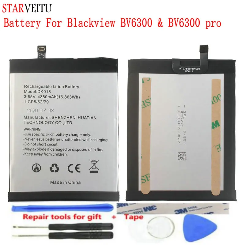 Аккумулятор Starveitu для Blackview BV6300 Pro 4380 мАч оригинальные батареи 100% Протестировано с