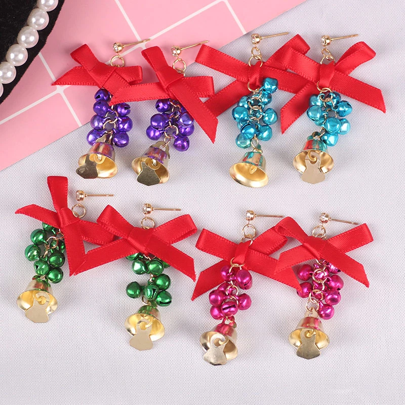DIY серьга с рождественской тематикой для женщин и девочек Разноцветные серьги