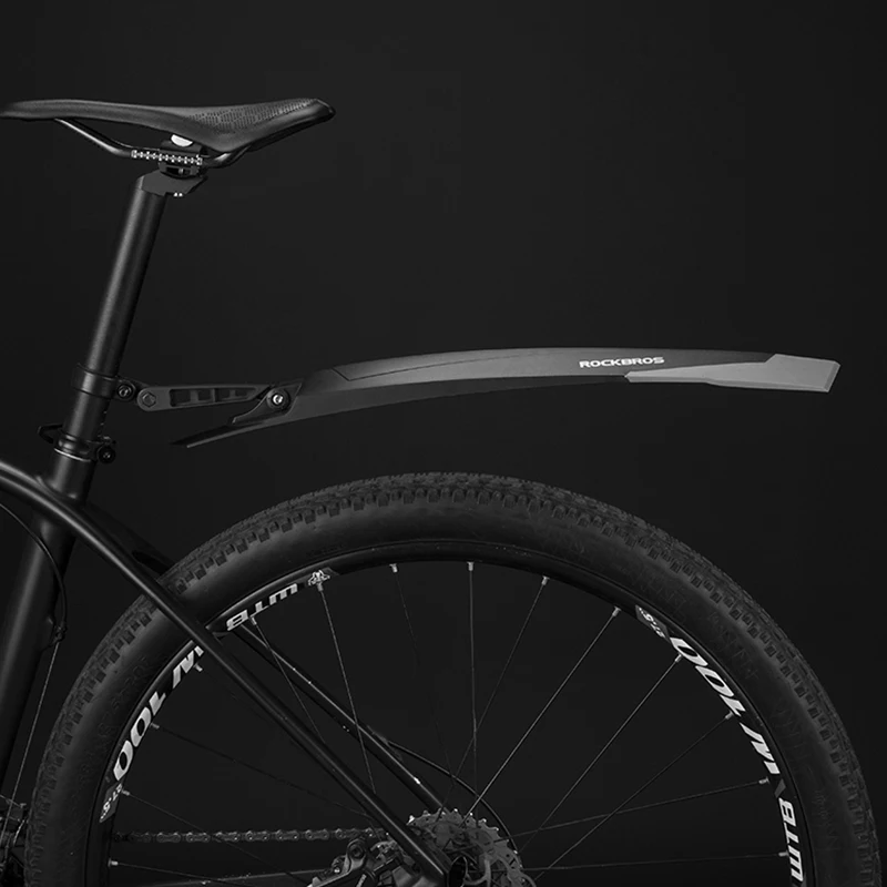 

ROCKBROS Soft Rubber Bicycle Mudguard Widening Adjustable Rear Front Tail Bike Fender Bike Part MTB Cycling Mudguard Accessories