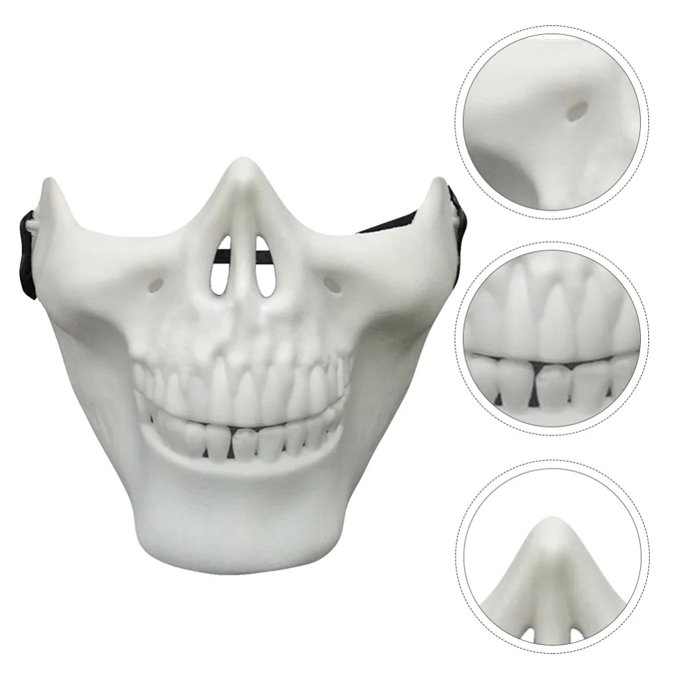 

Skeleton Mask Full Face Protector Mask for Cosplay Masquerade Party (White)
