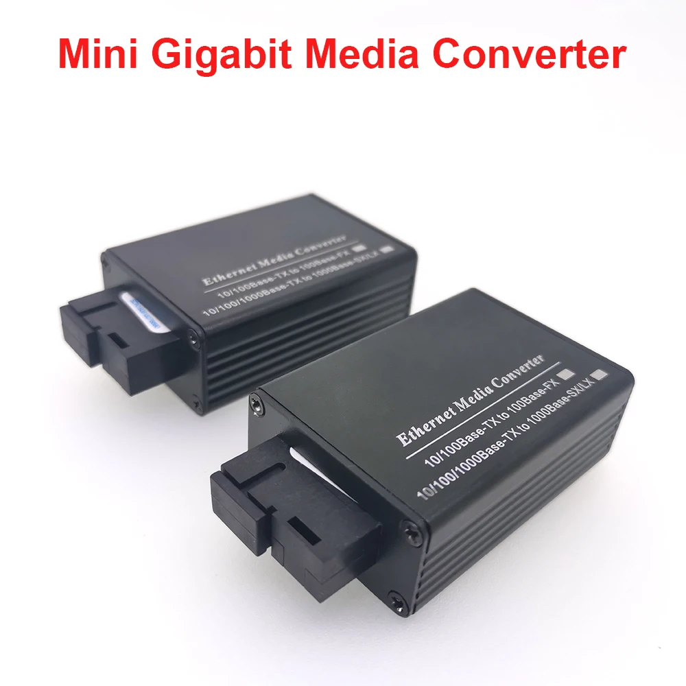 Mini FTTH 1 пара гигабитных волоконных оптических медиа-конвертеров 10/100 Мбит/с