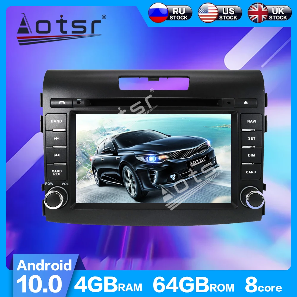 AOTSR Android 10 0 IPS GPS PX6 навигация автомобильный радиоплеер для Honda CRV 2012 2016
