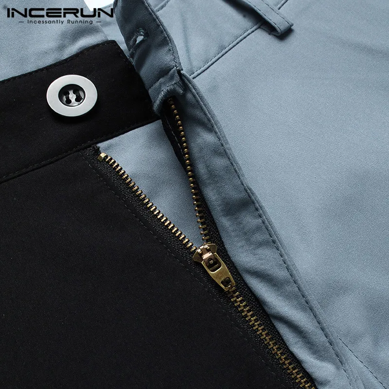 

Men Jumpsuits Patchwork Korean Style Button Sleeveless Fashion Romper Pants Streetwear Party Club Men Overalls INCERUN Plus Size