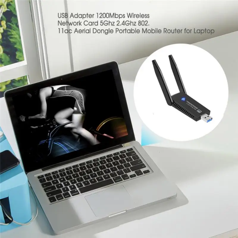 Быстрая доставка Usb беспроводная сетевая карта 1200 Мбит/с мини USB Wi-Fi адаптер LAN