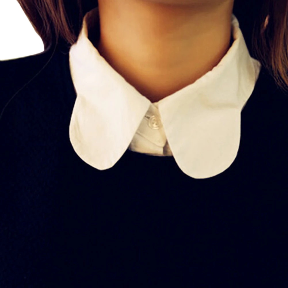 

Korean Cotton False Collar Women Elegant Solid Versatile Coat Sweater Decorative False Collar Clothing Accessories