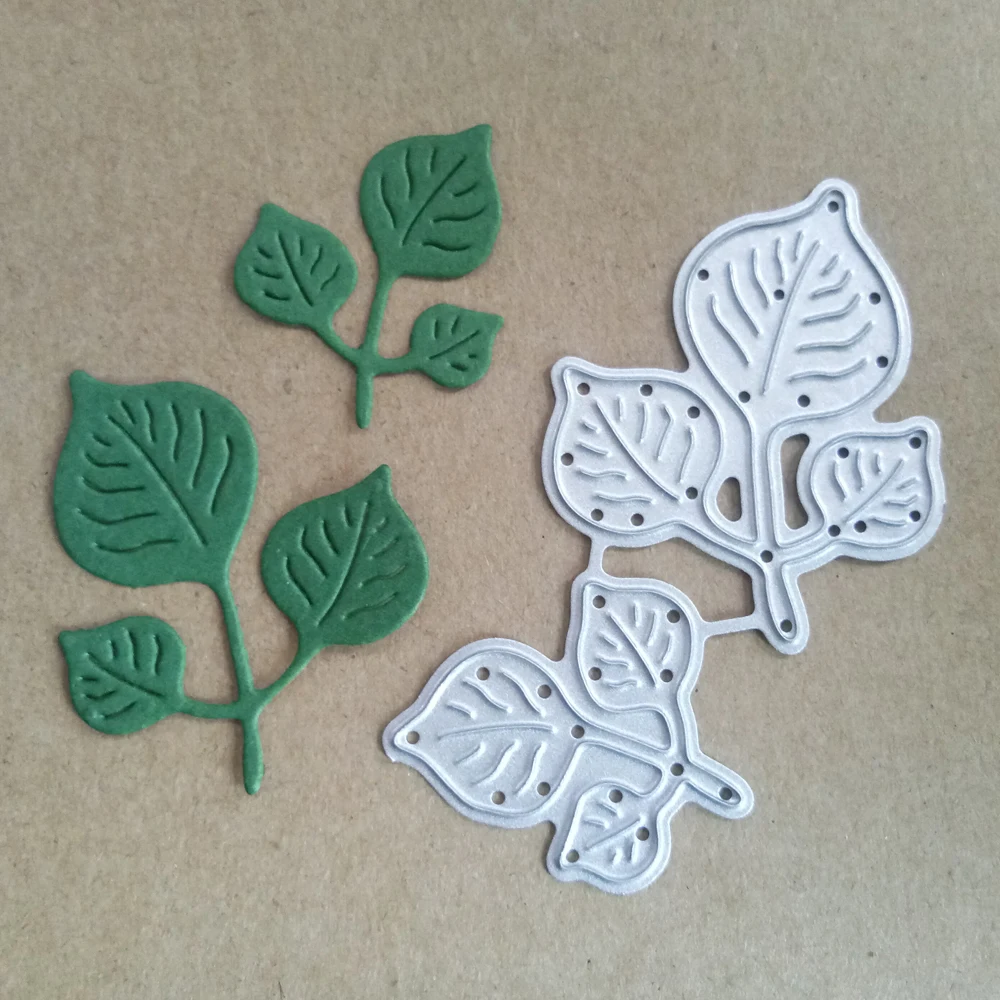 2 шт листья металлические режущие штампы для рукоделия Скрапбукинг альбом