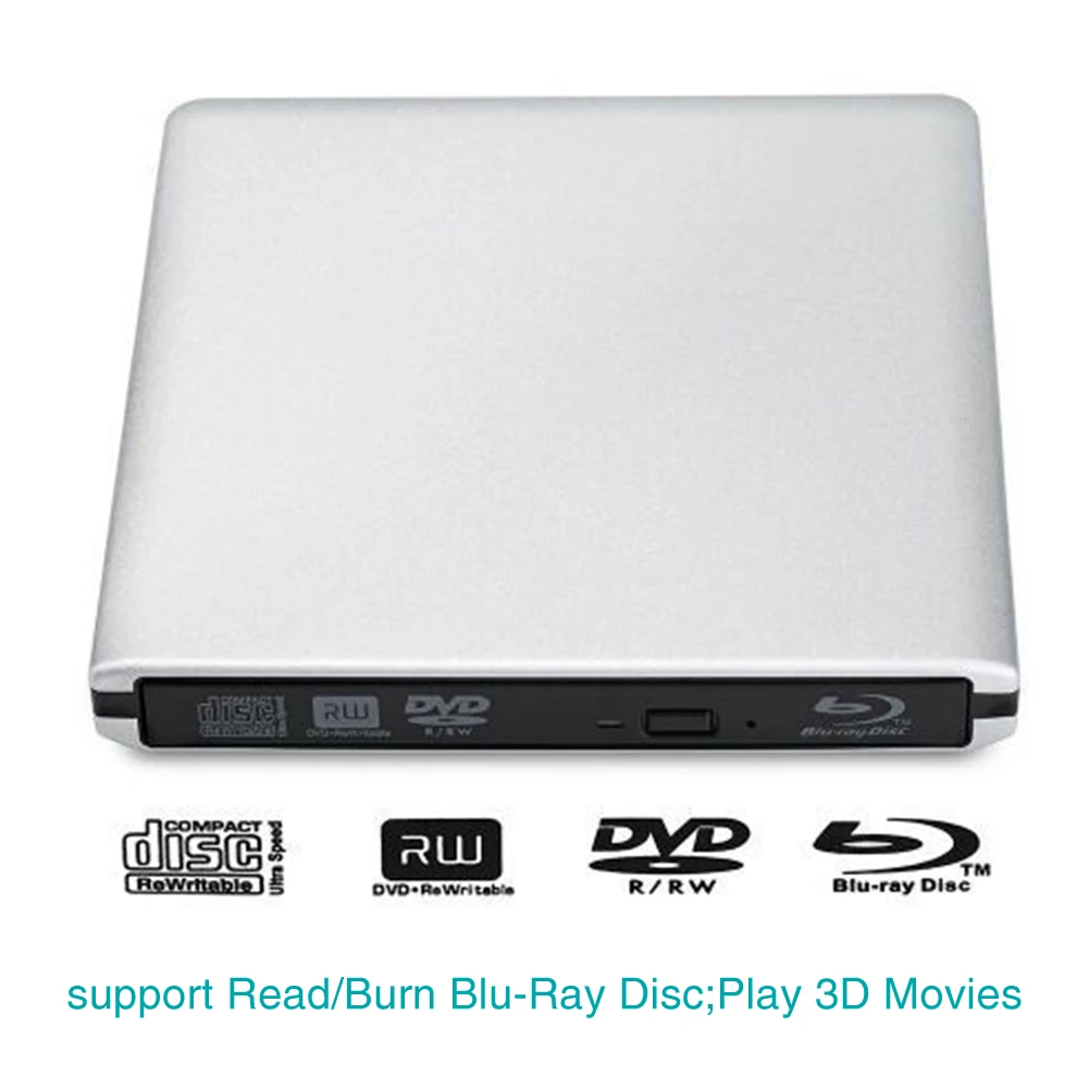 Портативный Внешний Blu Ray USB 3 0 DVD привод CD/DVD RW писатель плеер для ноутбука ноутбук