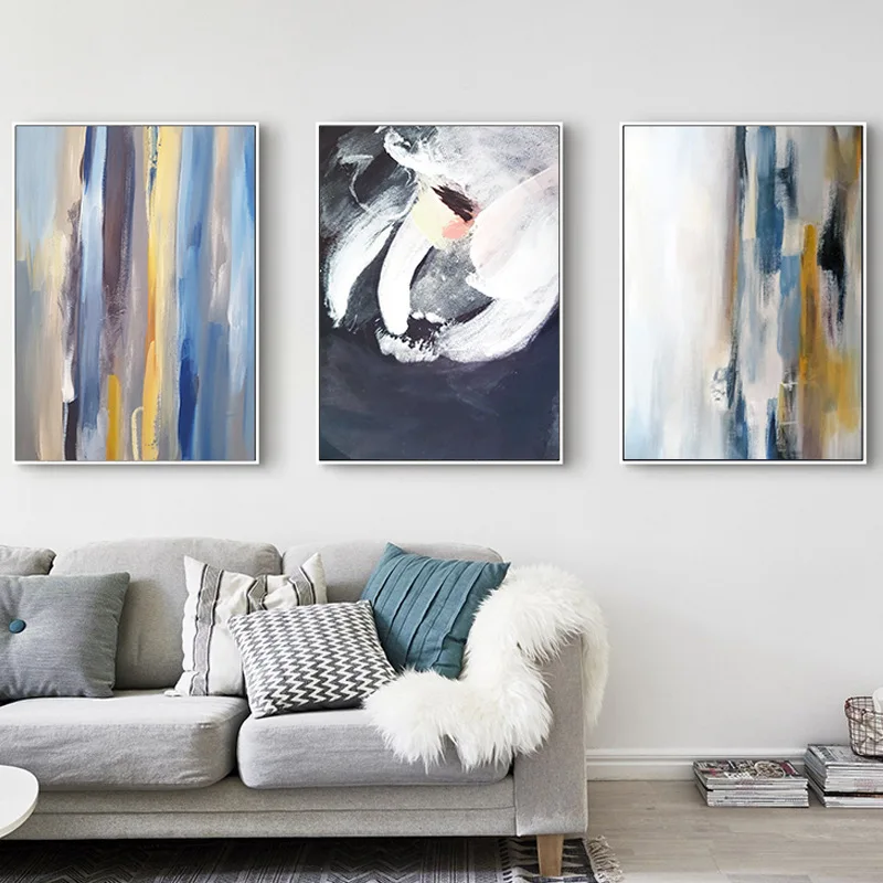 

Colorful Splashing Style Home Decoration Modern Abstract Posters and Prints Wall Art Canvas Painting Pictures for Living Room